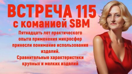 Встреча 115. Вебинар компании SBM (05.09.2024). Сравнение крупных и мелких изделий с микросферами.