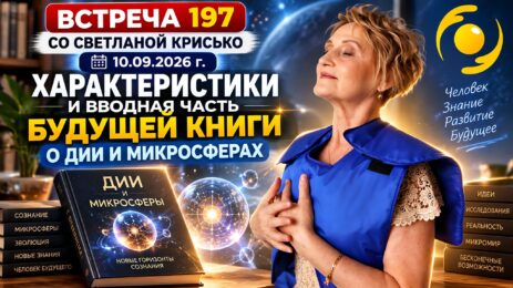 Встреча 197 со Светланой Крисько 10.09.2026г. Характеристики и вводная часть книги о ДИИ и микросферах